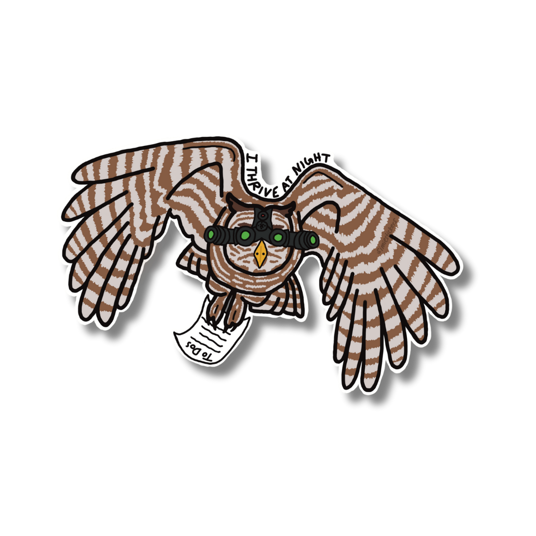 NIGHT OWL - 2" X 1.3"