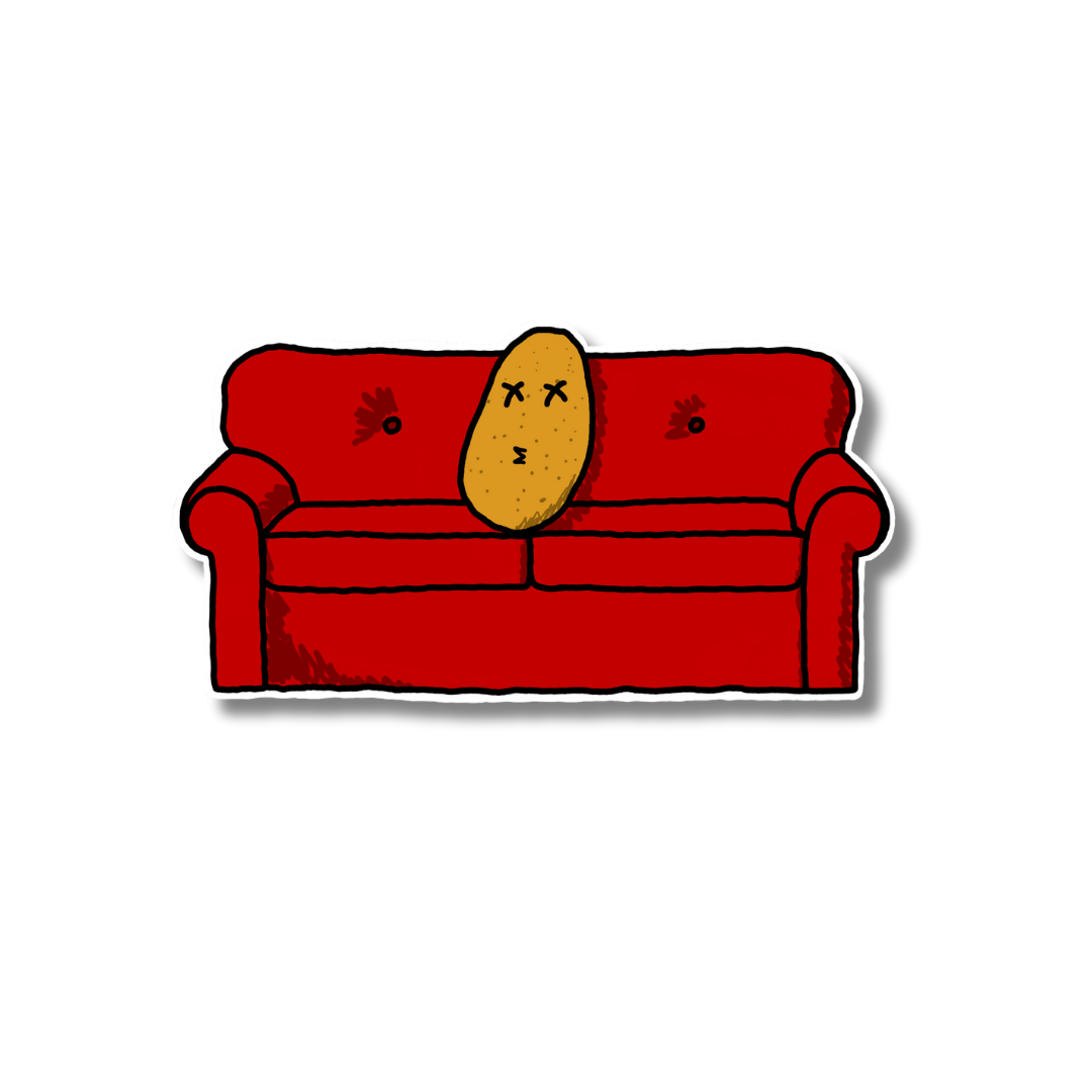 COUCHED - 2.3" x 1.3"