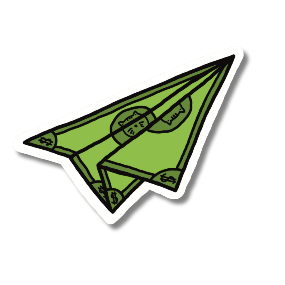 $PAPER PLANE$ - 1.6" x 1.3"