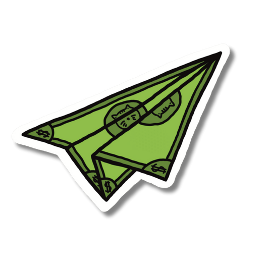 $PAPER PLANE$ - 1.6" x 1.3"