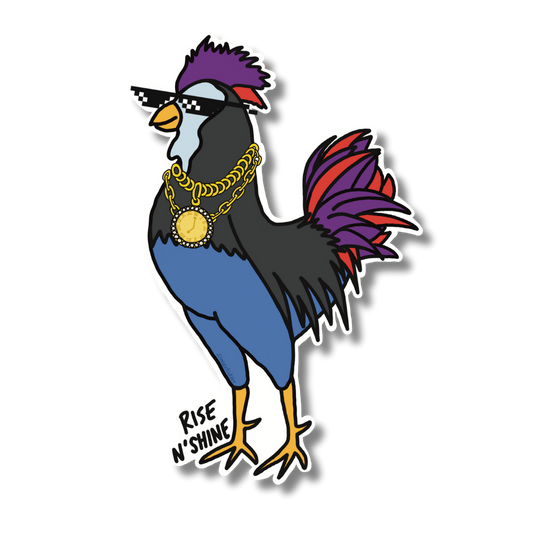 RISE N SHINE - 1.4" x 2"